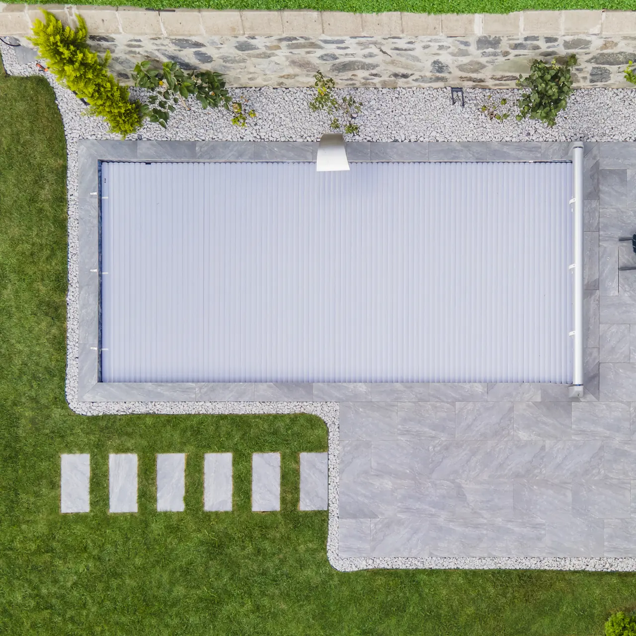 Fully covered pool viewed from above – No1Pool